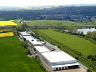 Aerial view of Rulmeca FAA GmbH with new building
